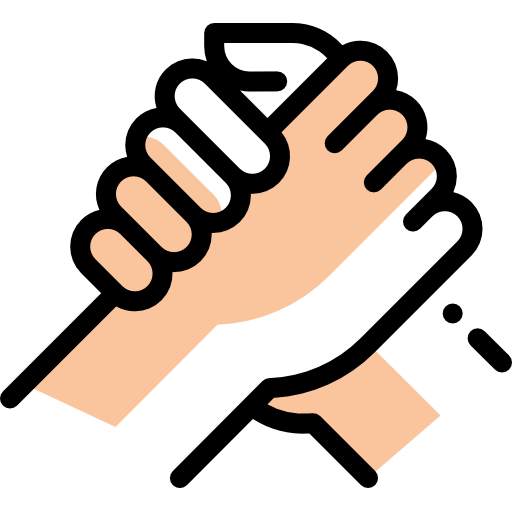 Icône symbolisant la pédagogie bienveillante et le soutien entre moniteur et élève en snowboard